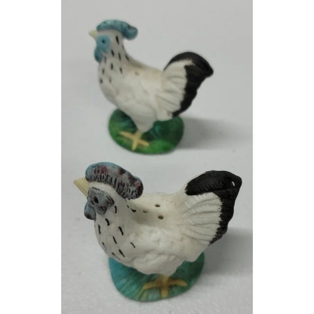 Vintage Porcelain Chicken Salt And Pepper Set Japan Very Old